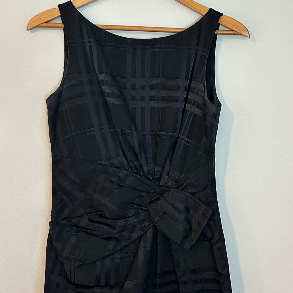Anne Klein Black Sleeveless Plaid Sheath Dress – Size 4 - Picture 3 of 6